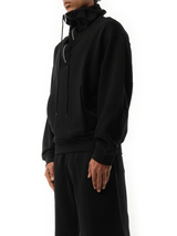 Funnel Neck Sweatshirt in Black