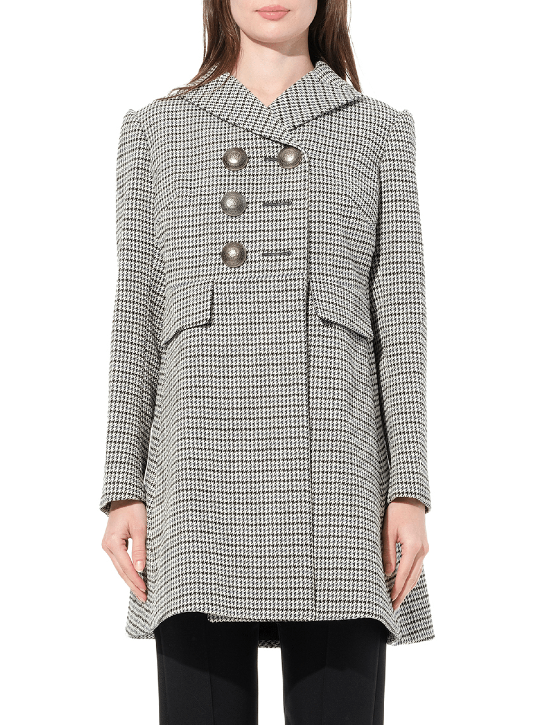 Cappotto Coat in Grey/Black