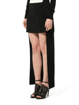Back Panel Skirt in Black