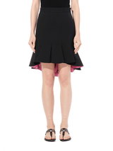 Wool Silk Skirt in Black