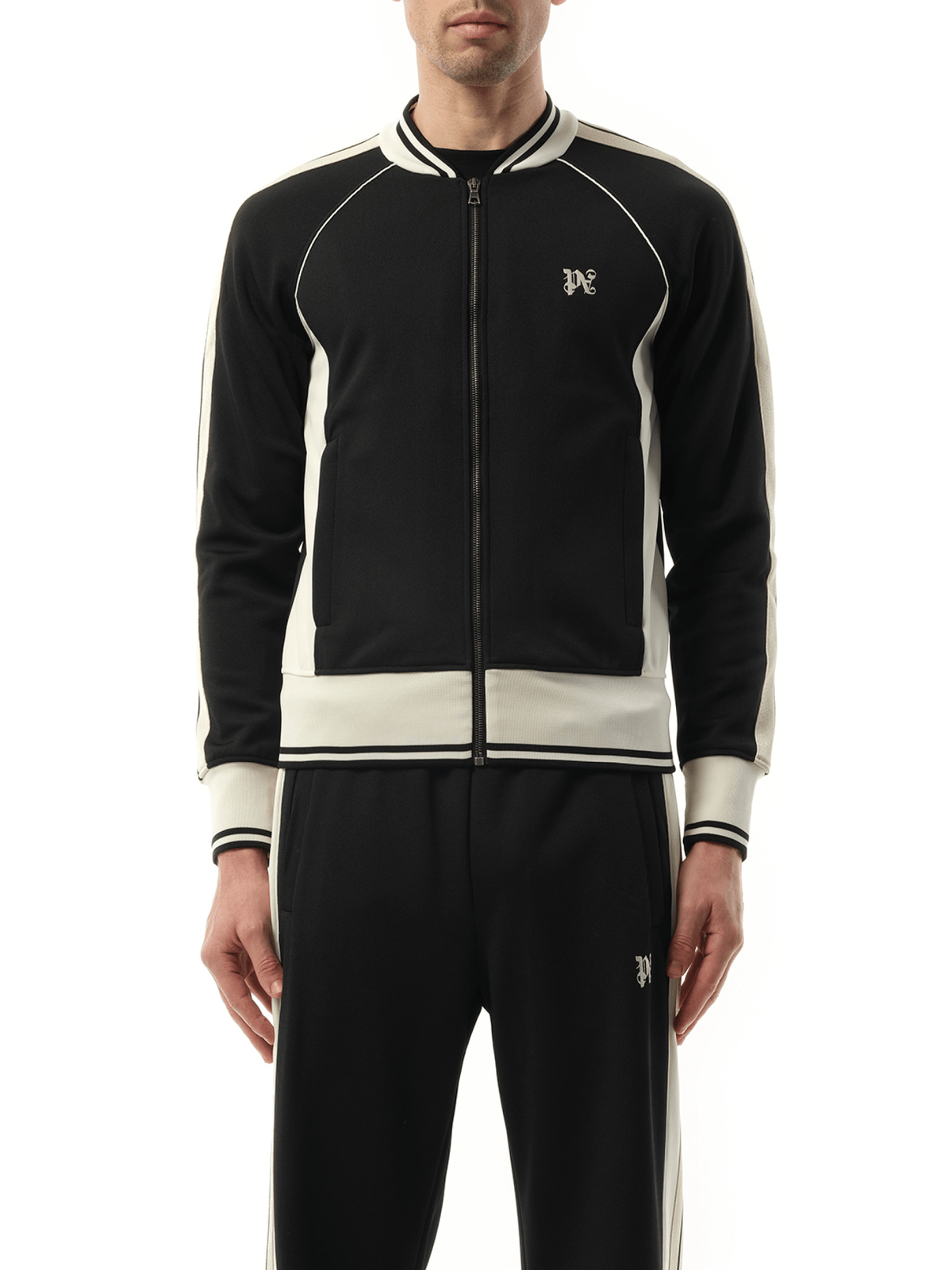 New Monogram Track Jacket in Black/Off White