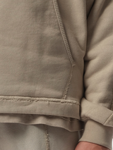 Step Hem Hoodie in Oat