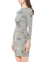Mini Jacquard Dress in Grey