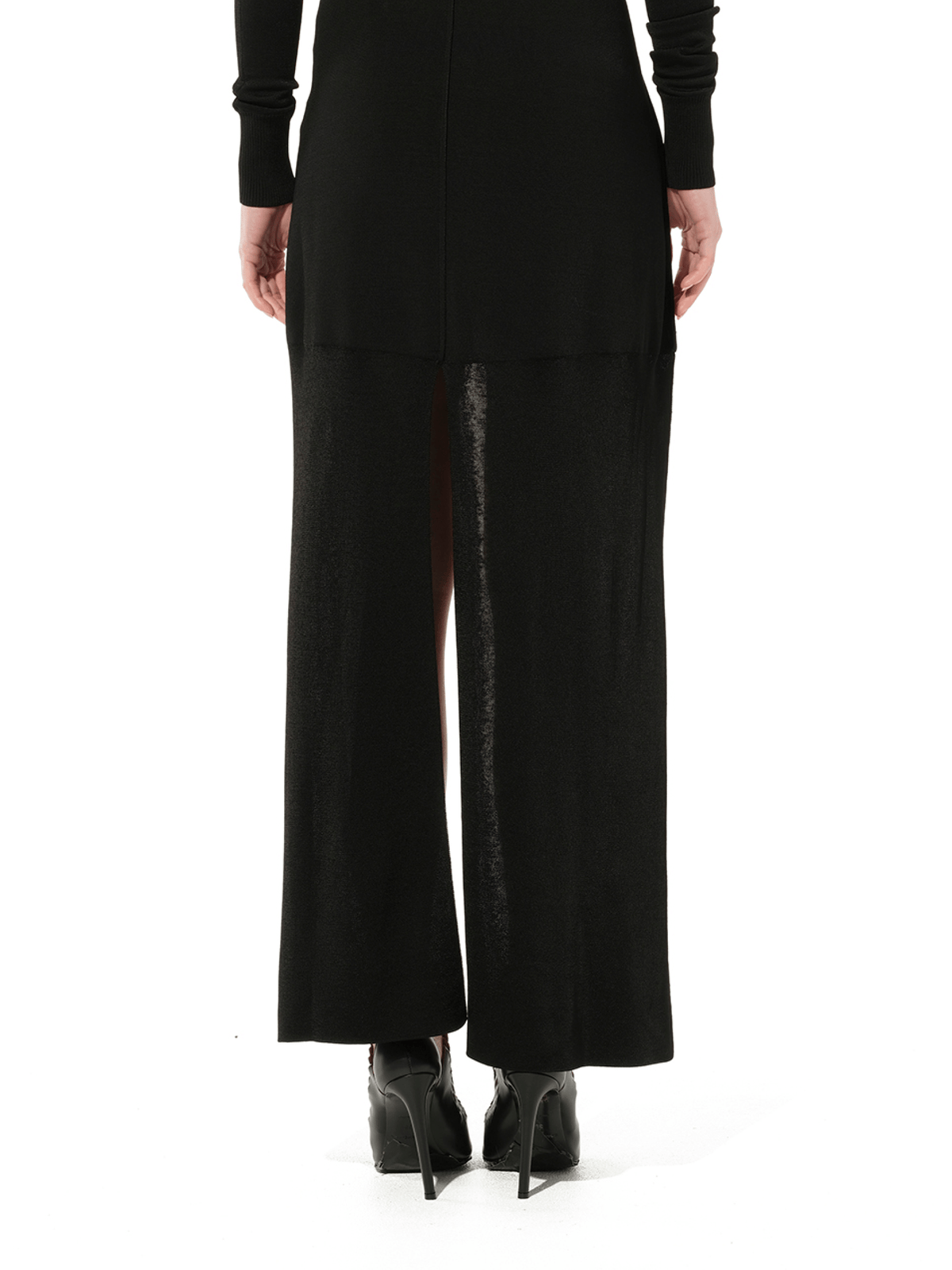 Back Panel Skirt in Black