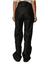 Cotton Satin 5 Pocket Pants in Black