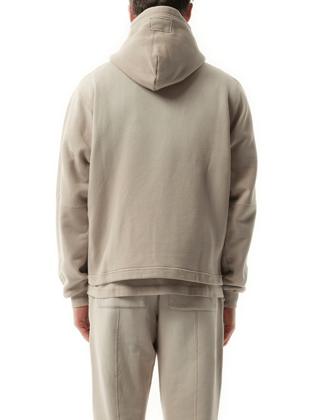 Step Hem Hoodie in Oat