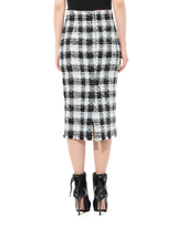 Check Tweed Skirt in Blue