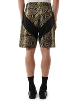 Snake Print Bermuda in Beige