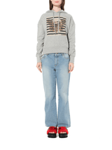 Butterfly Skull Sweatshirt in Grey
