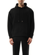 Metallic Print Hoodie in Black