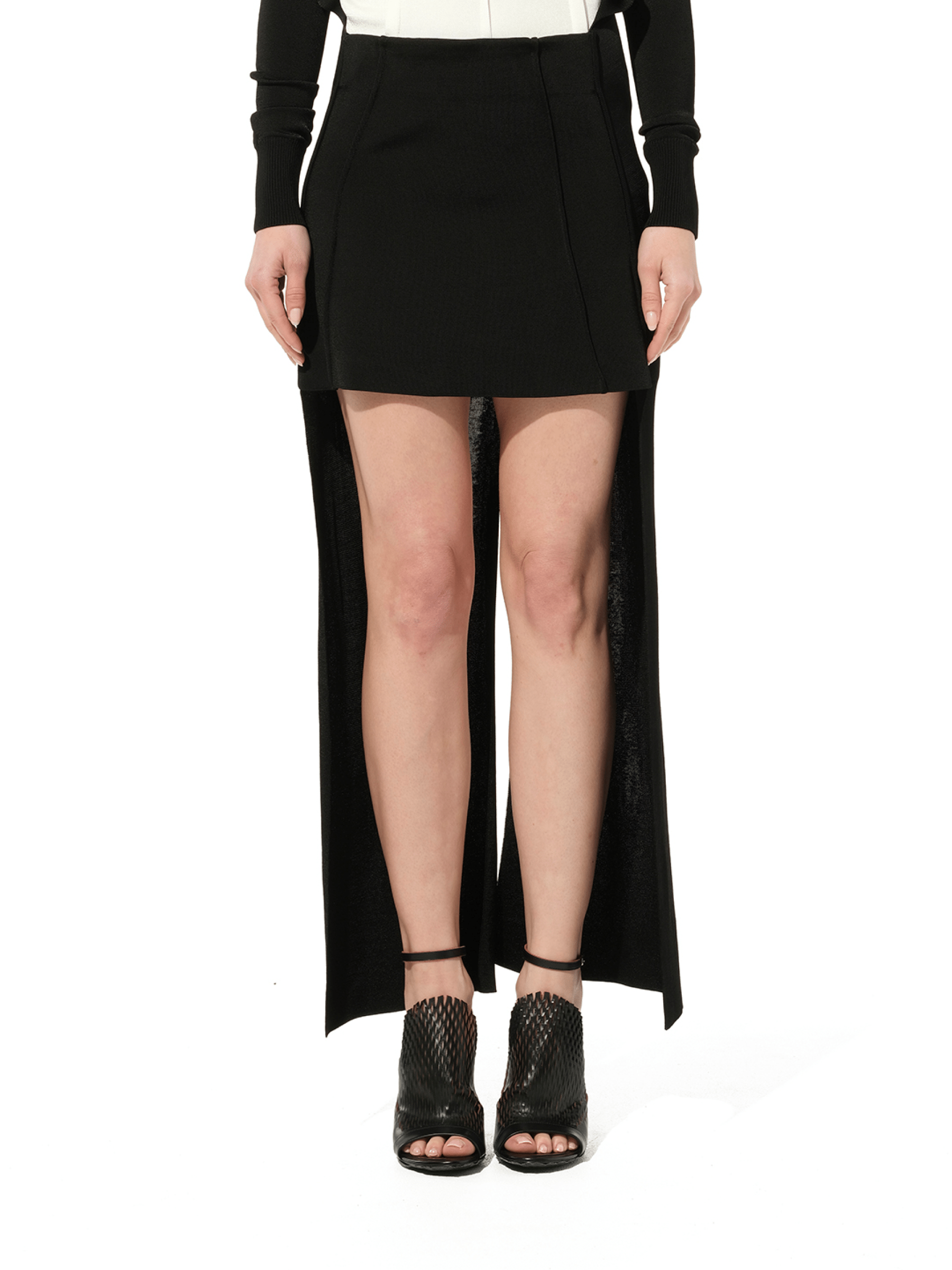 Back Panel Skirt in Black