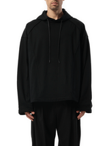 Multi String Over Hoodie in Black