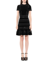 Eyelet Mini Dress in Black