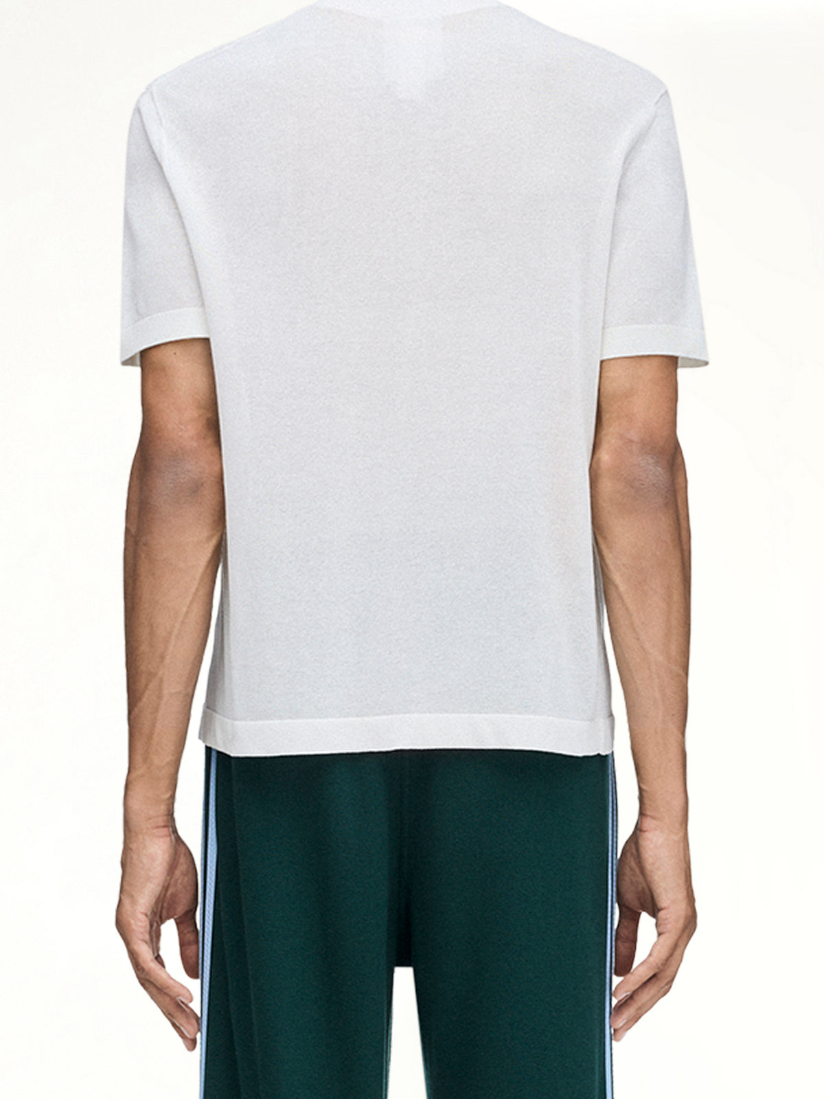 Adidas x WB Knit T-Shirt in Chalk White