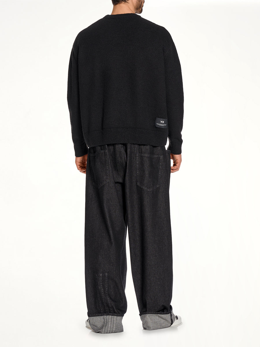 Y-3 Denim Pants in Black
