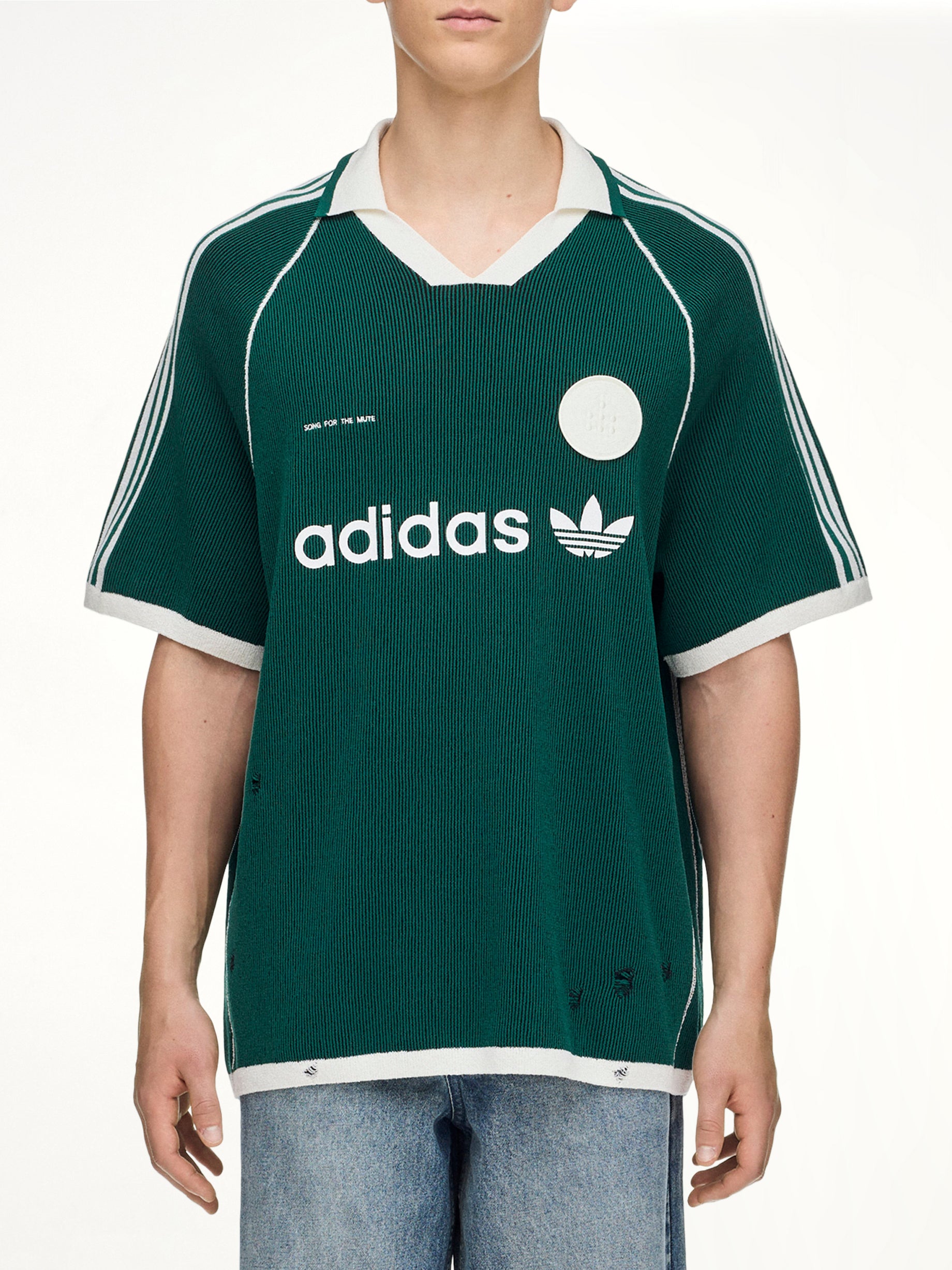 Adidas x SFTM Sweat Polo in Collegiate Green