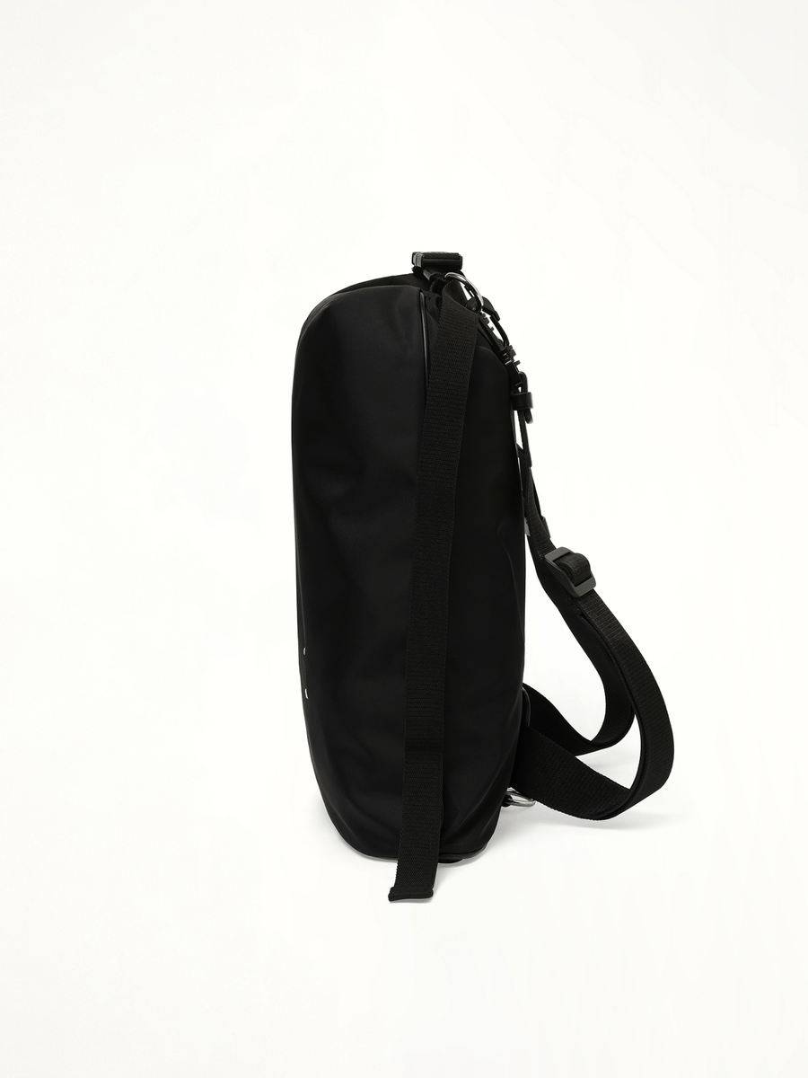 High Tech Roll Up Backpack in Black