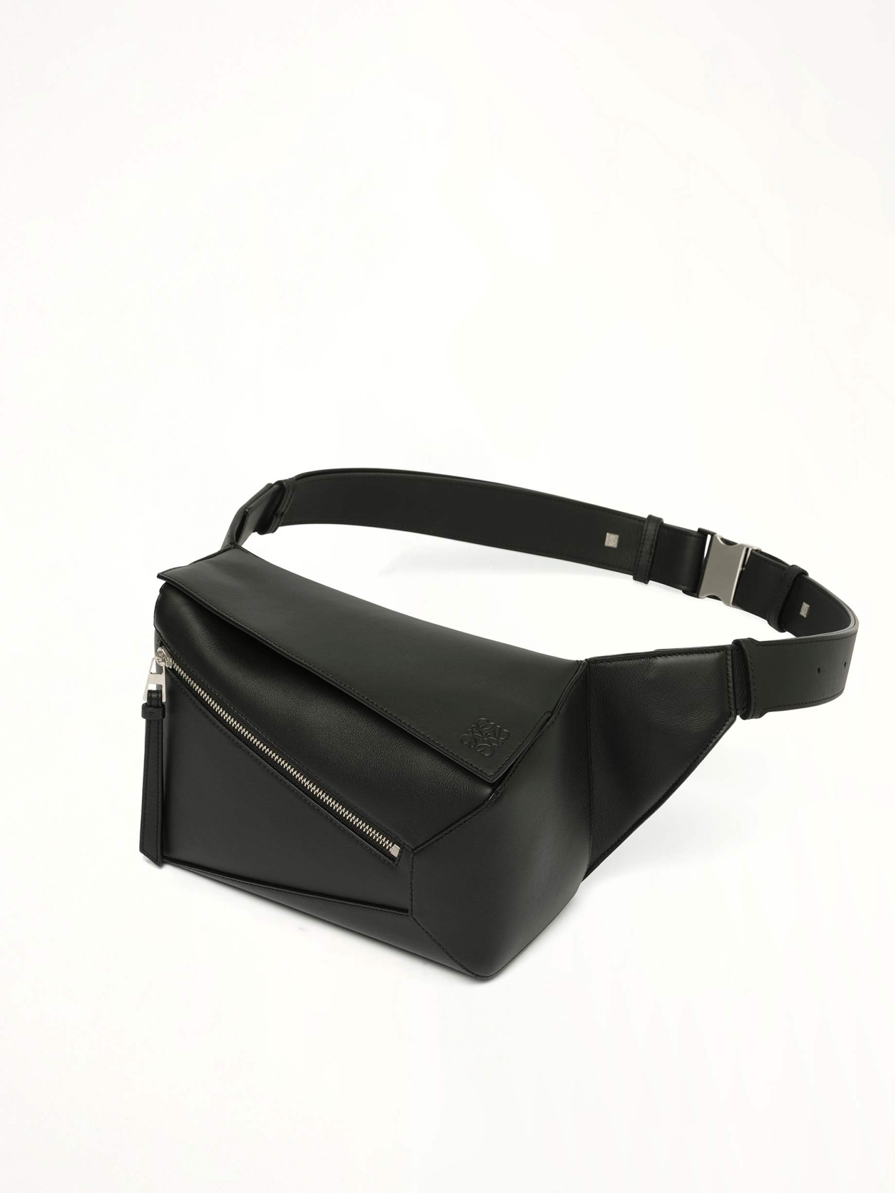 Puzzle Edge Small Bumbag in Black
