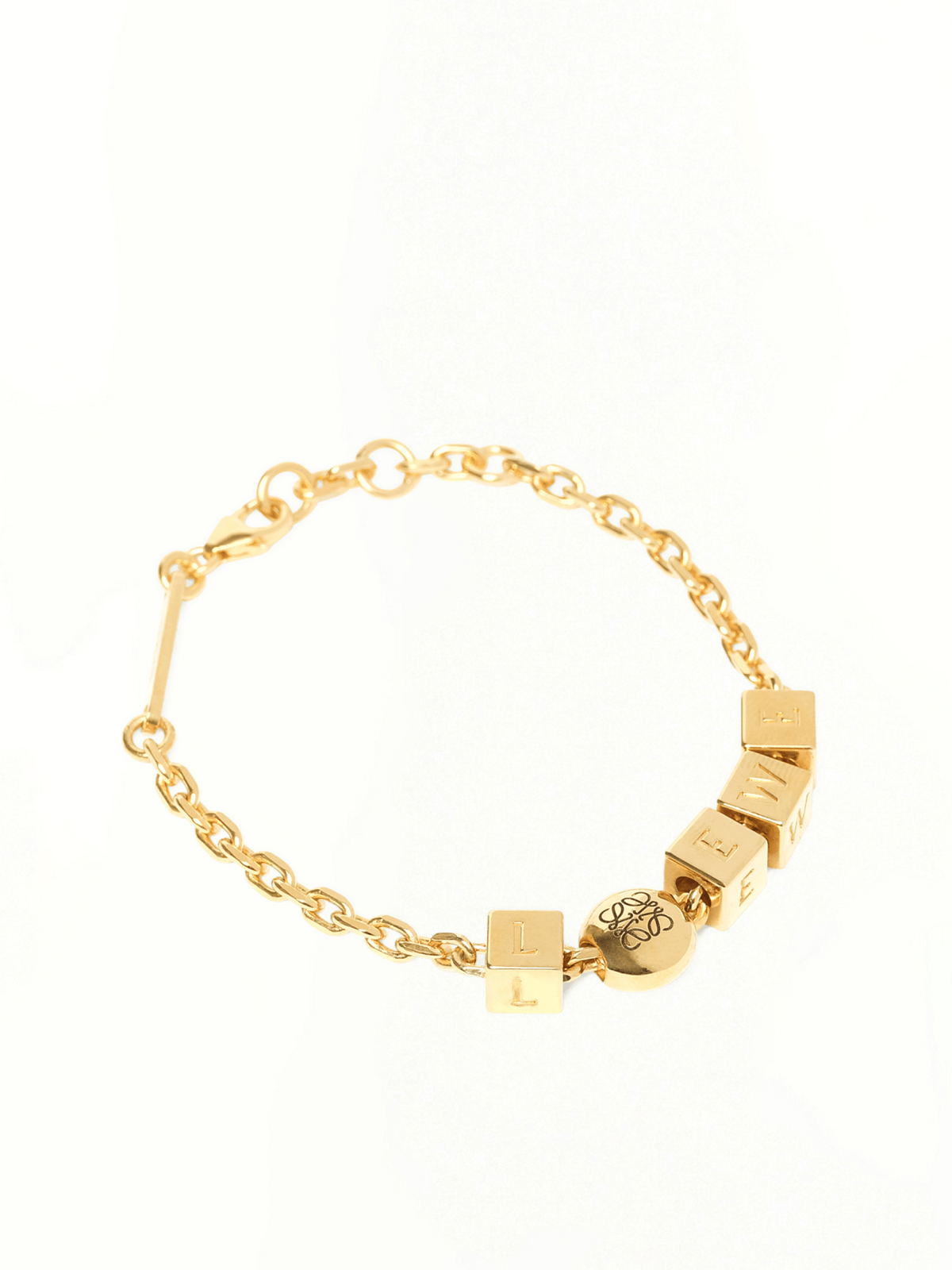 Pebble Cube Bracelet in Gold