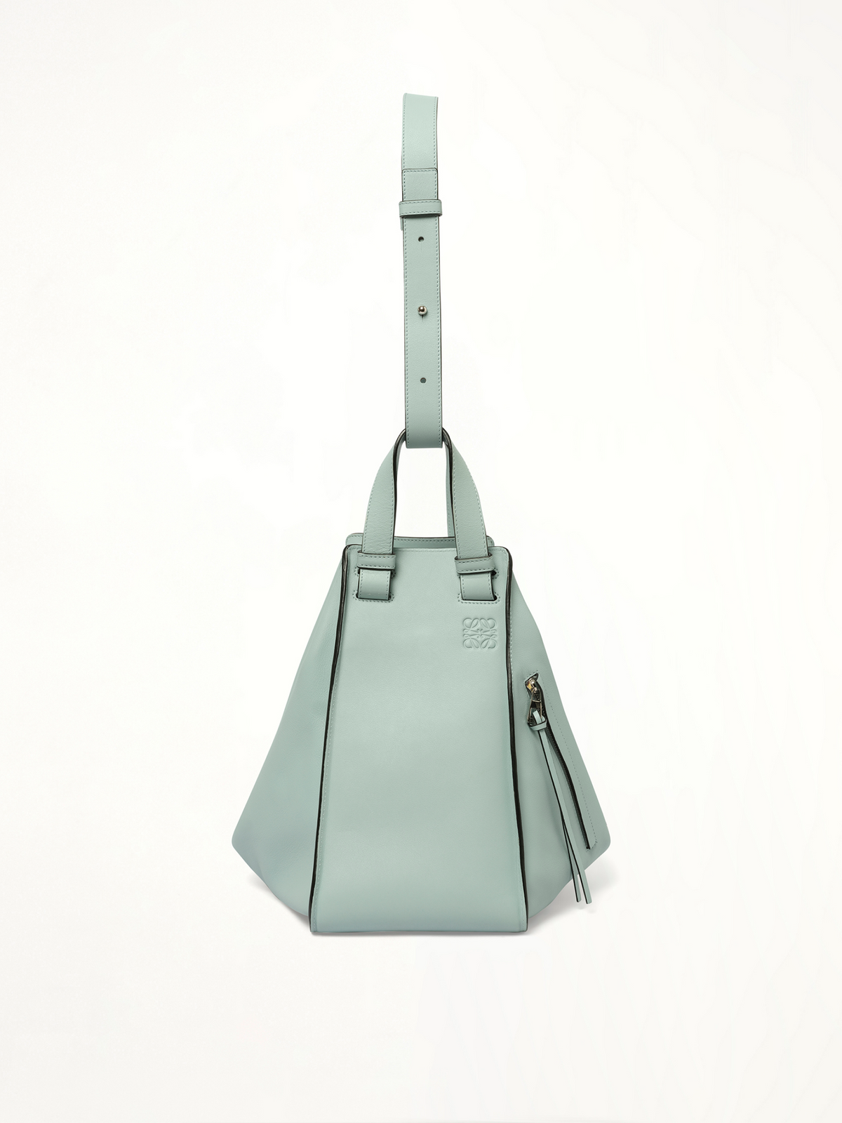 Medium Hammock Bag in Classic Calfskin in Aqua
