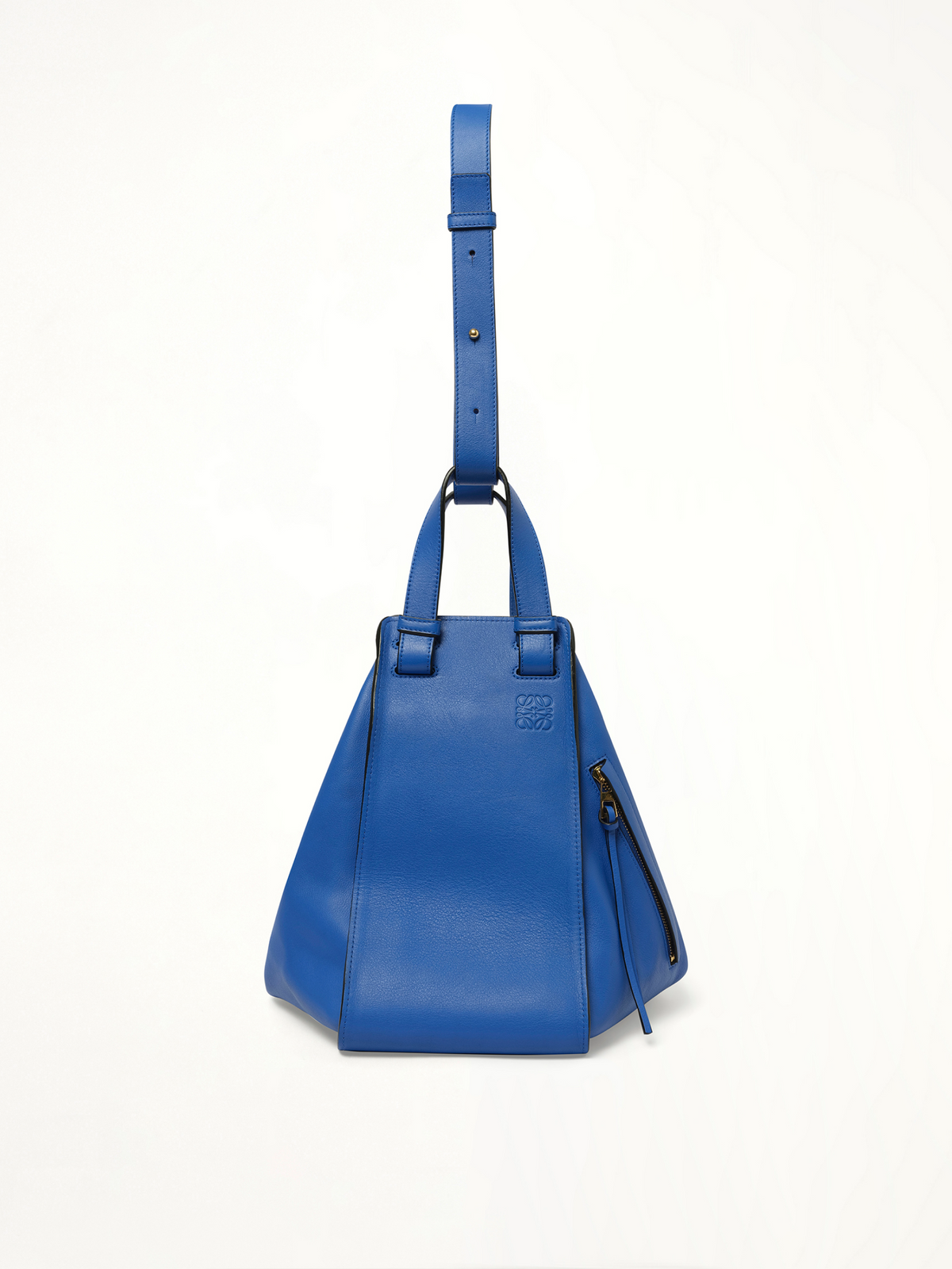 Medium Hammock Bag in Classic Calfskin in Elc Blue