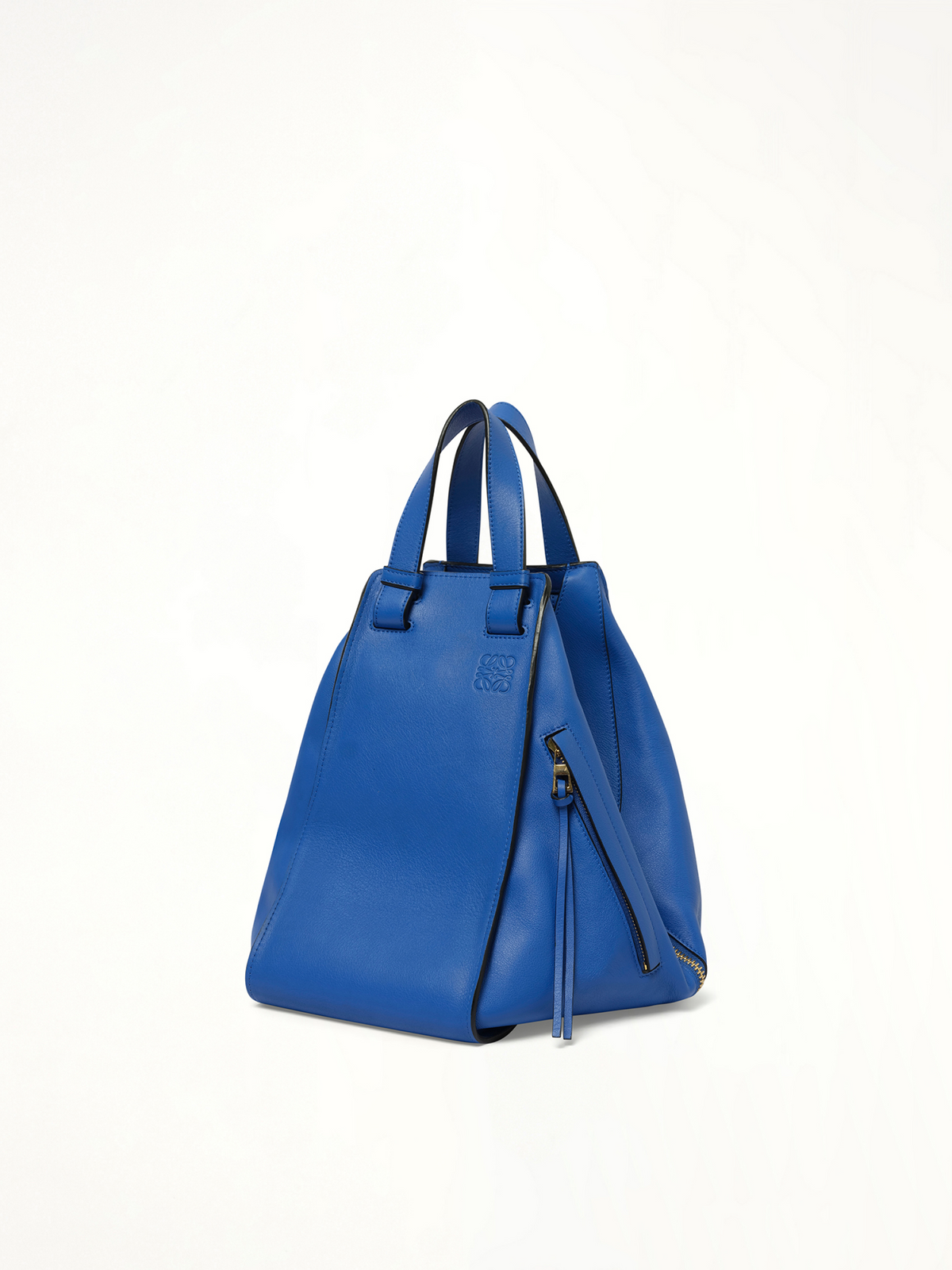 Medium Hammock Bag in Classic Calfskin in Elc Blue