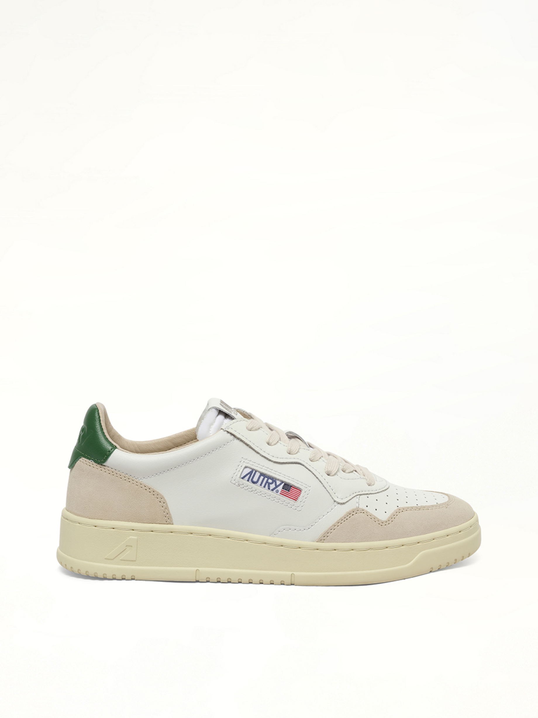 Medalist Low Sneakers in White/Amazon Side View | AUTRY