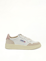 Medalist Low Sneakers in White/Powder Side View | AUTRY