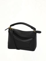 Puzzle Edge Small Bag in Black