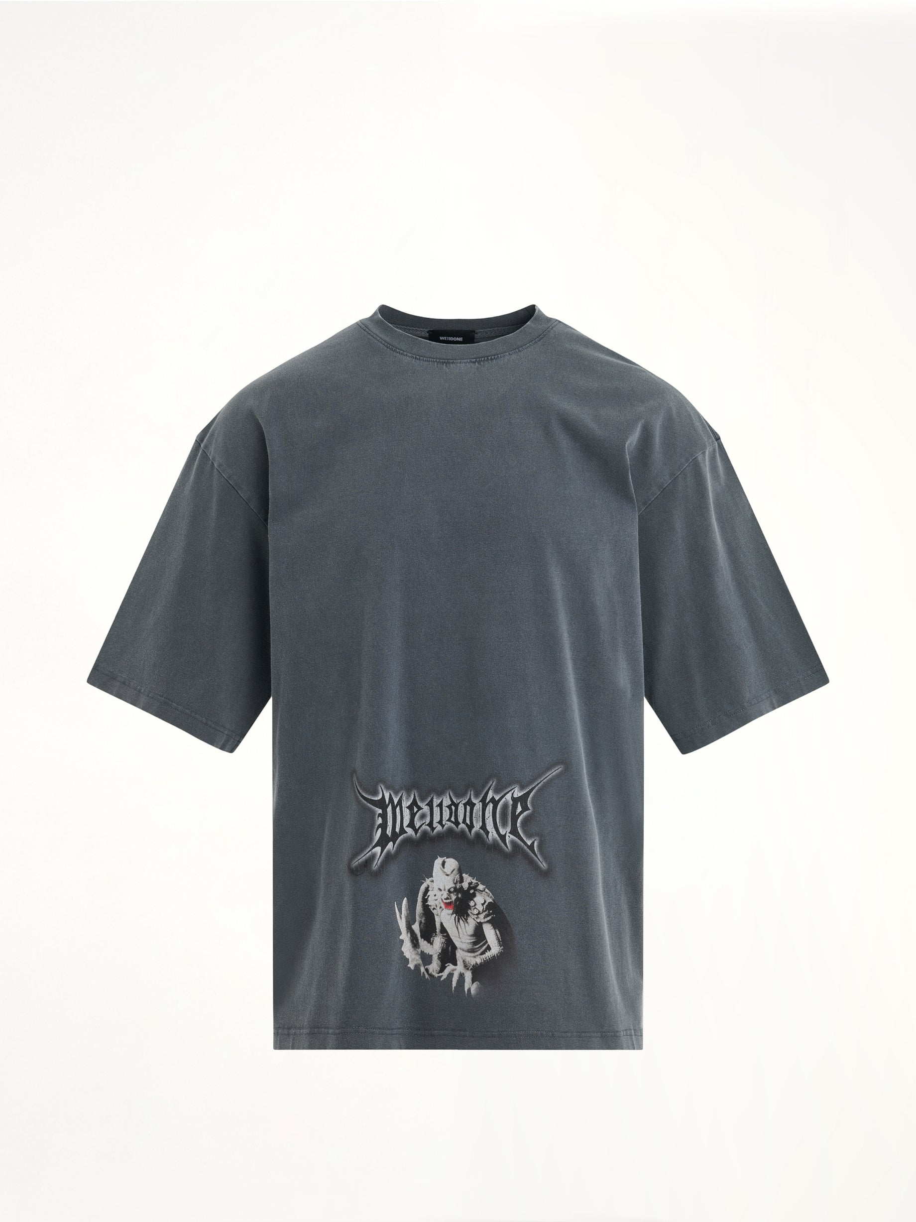 Vintage Horror Print T-Shirt in Navy