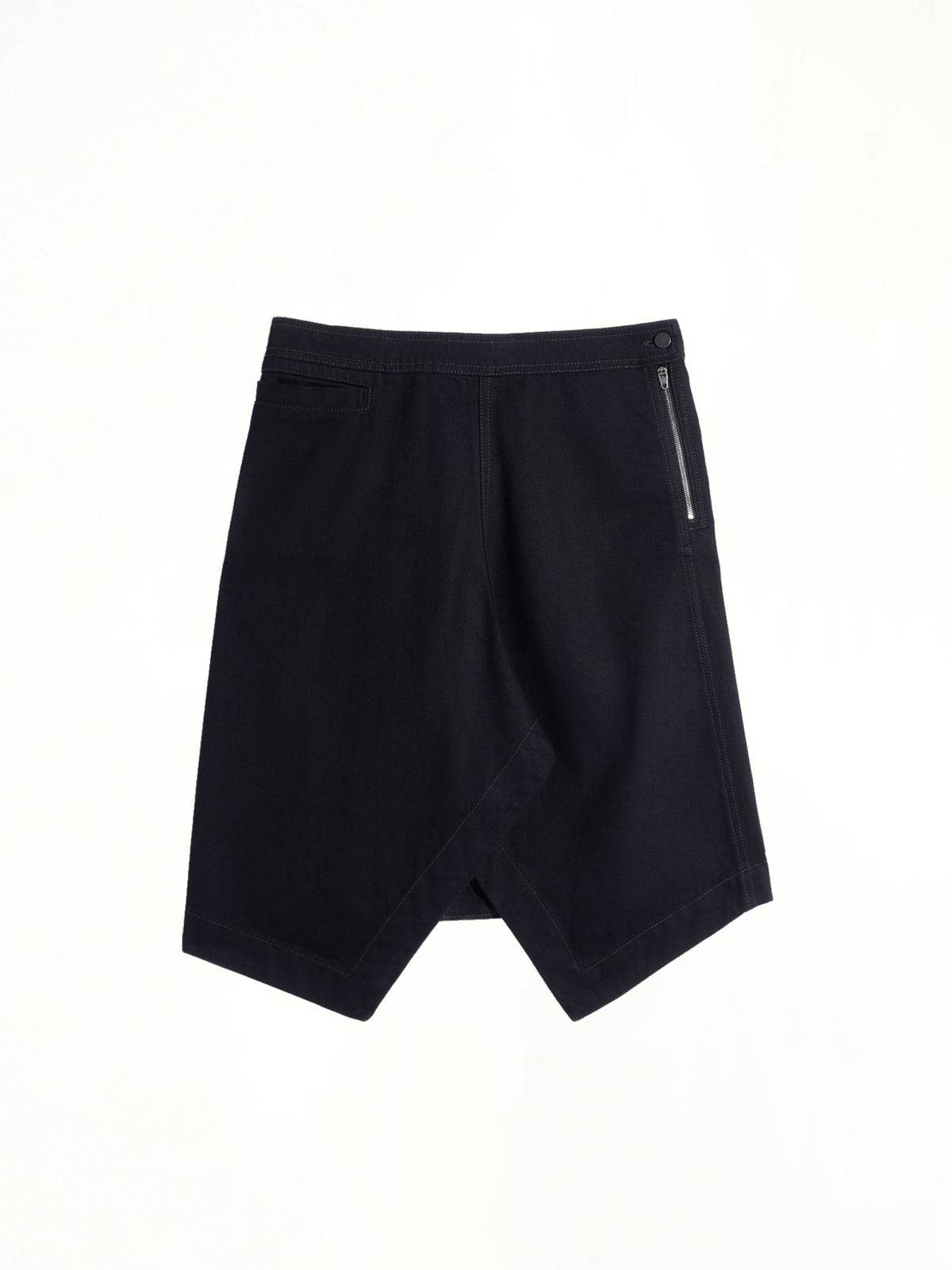 Asymmetric Short Skirt in Black