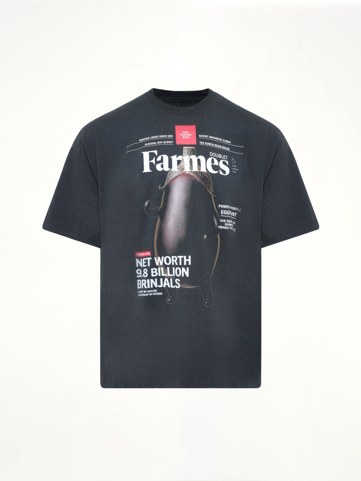 Farmes Magazine Cover T-Shirt in Black