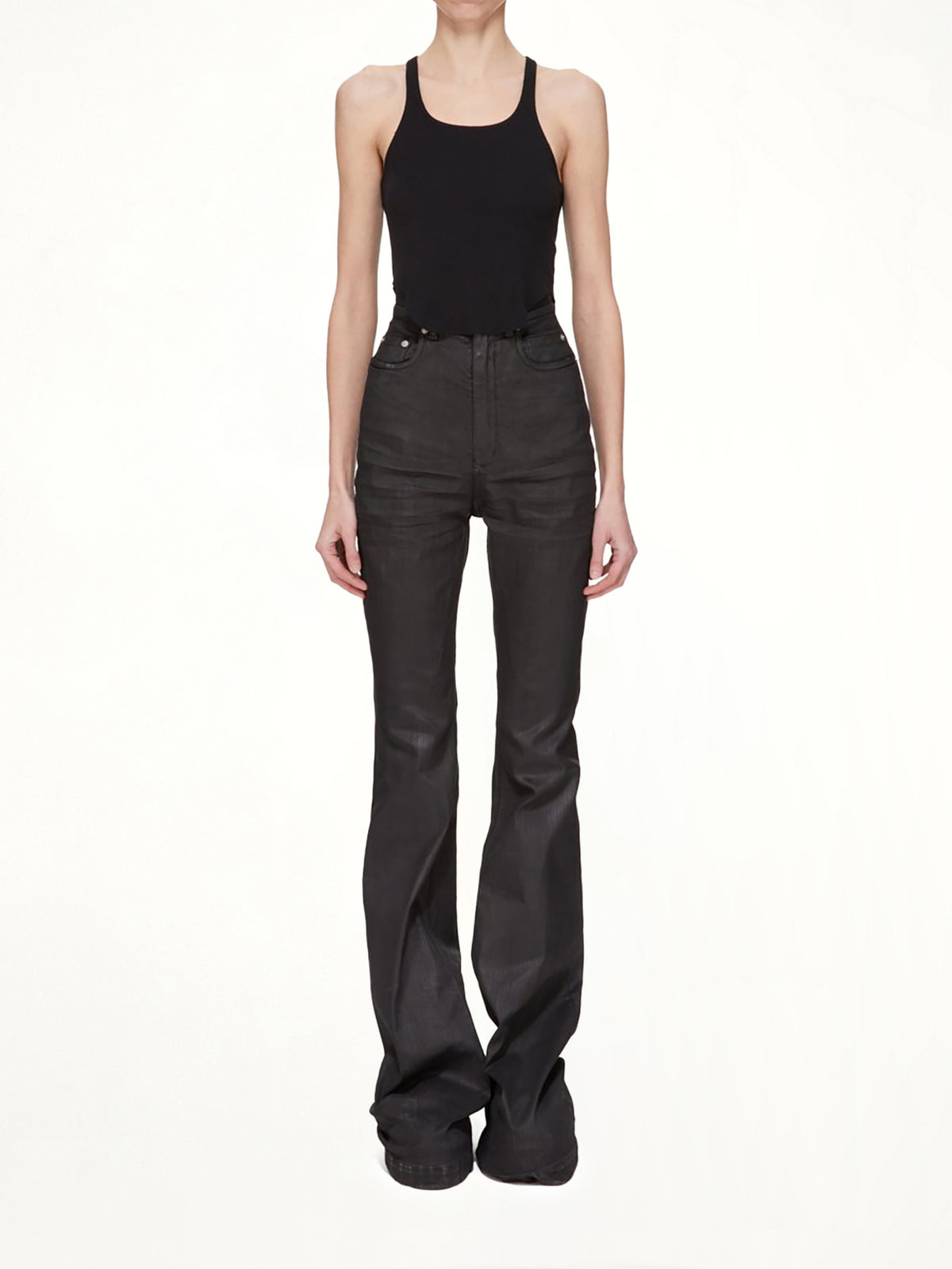 Basic Cropped Tank in Black