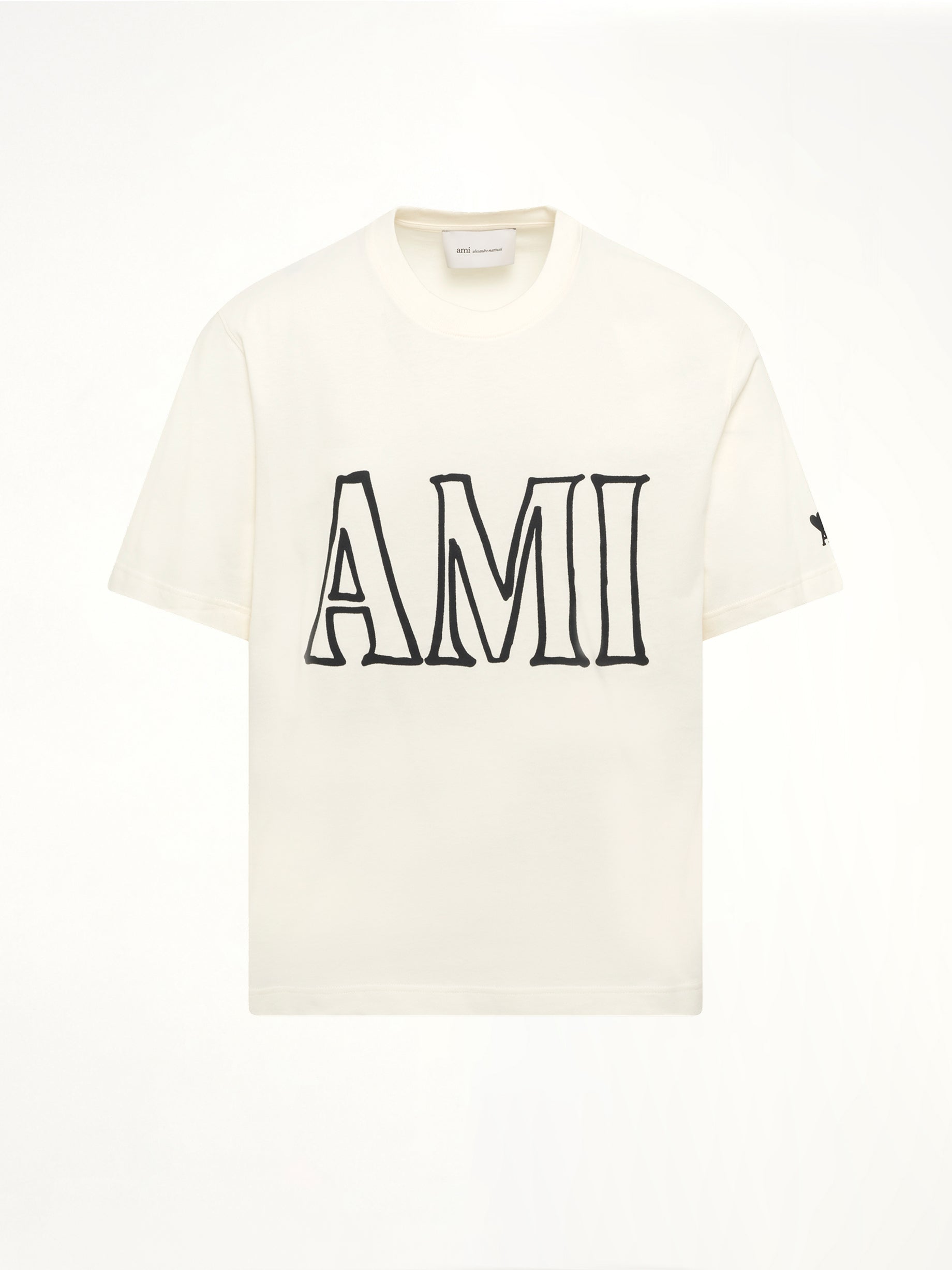 Ami Paris Boxy Fit T-Shirt in White