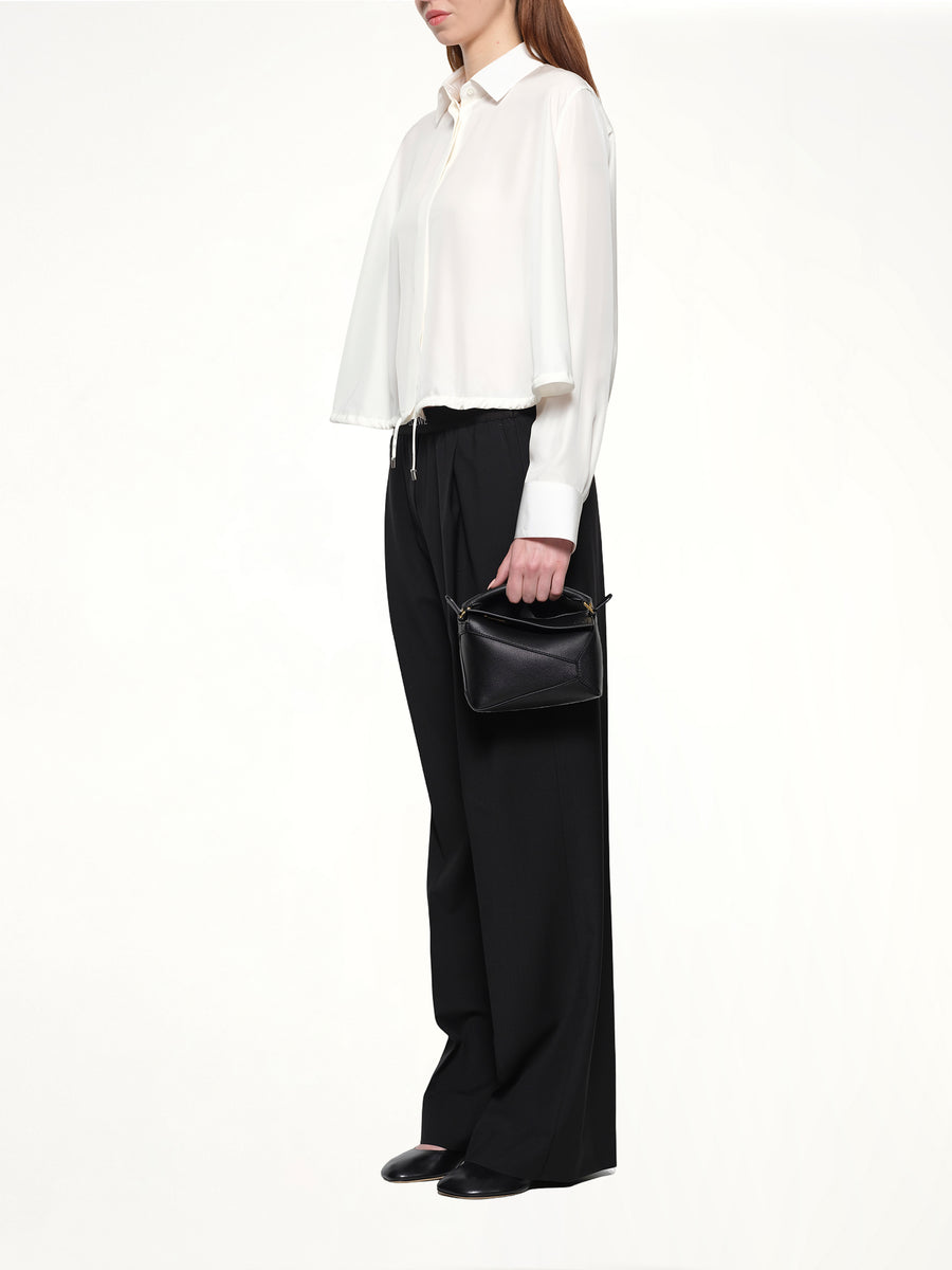 Puzzle Edge Small Bag in Black