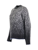 Fuzzy Mohair Arrow Knitwear in Dark Grey
