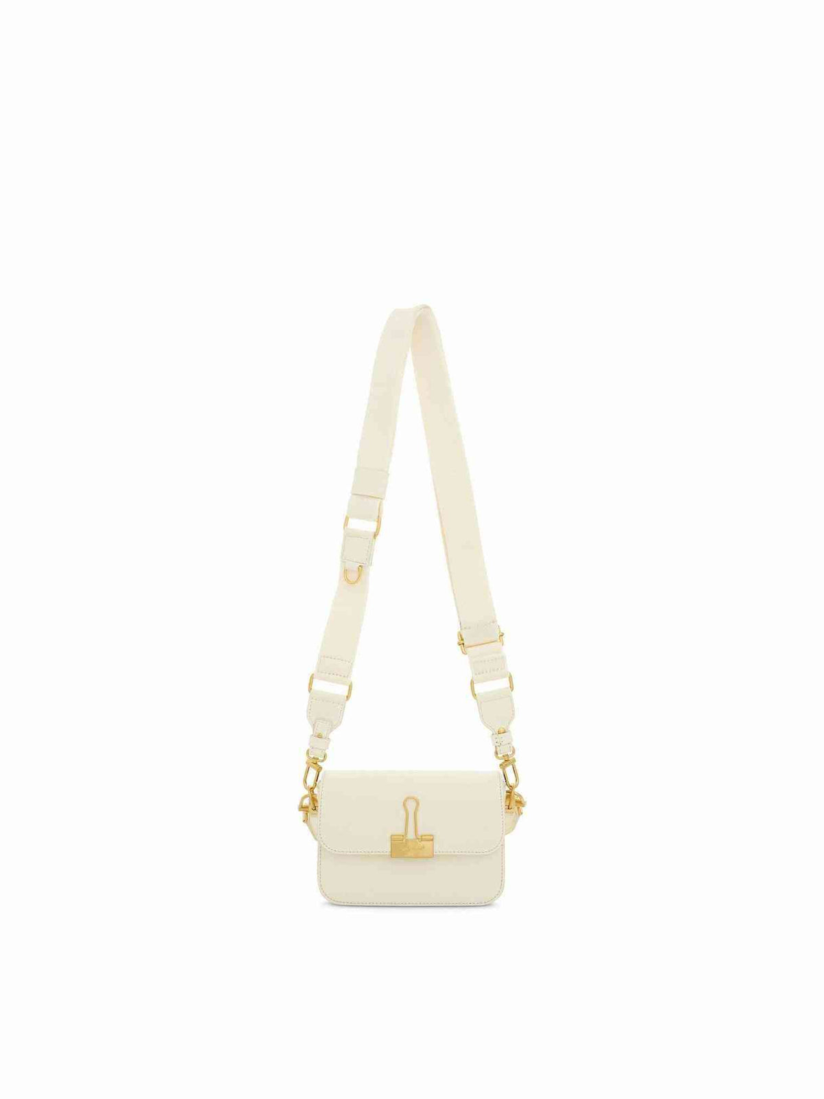Plain Binder Shoulder Bag in Beige
