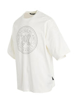 Milano Stud Loose Fit T-Shirt in Off White