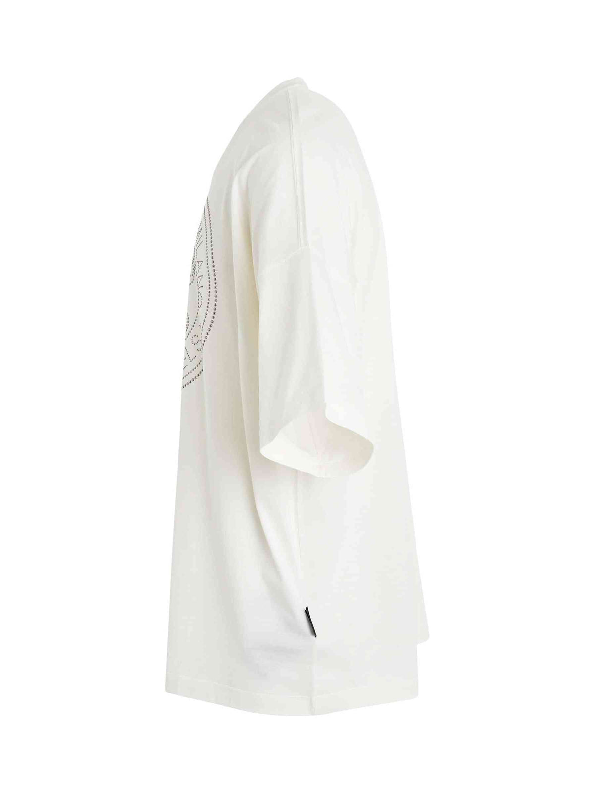 Milano Stud Loose Fit T-Shirt in Off White