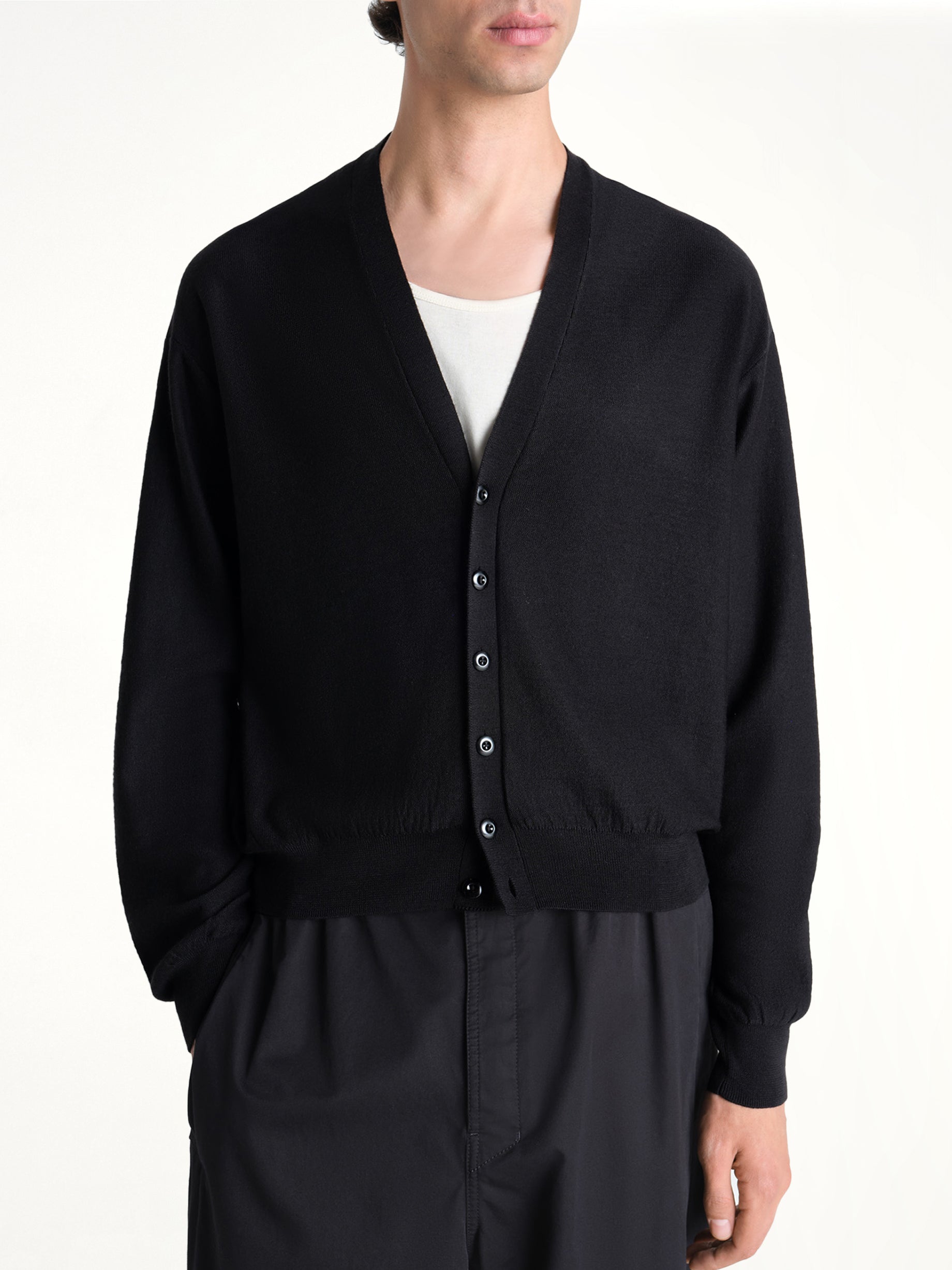 Twisted Cardigan in Black