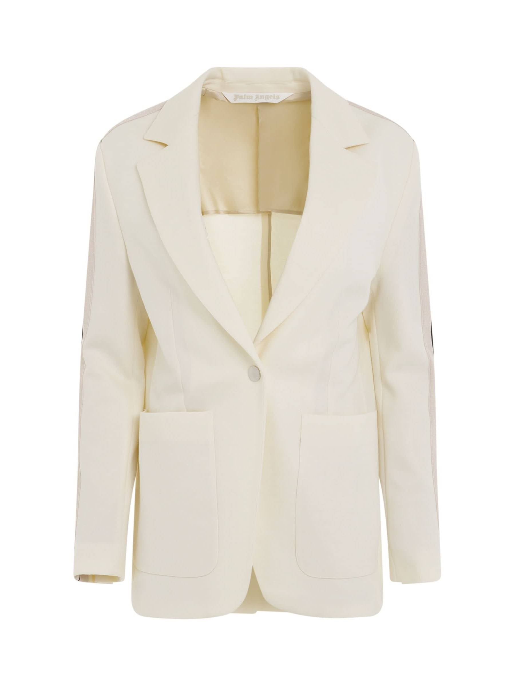 Track Blazer in Butter/Off White