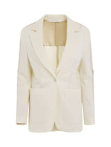 Track Blazer in Butter/Off White