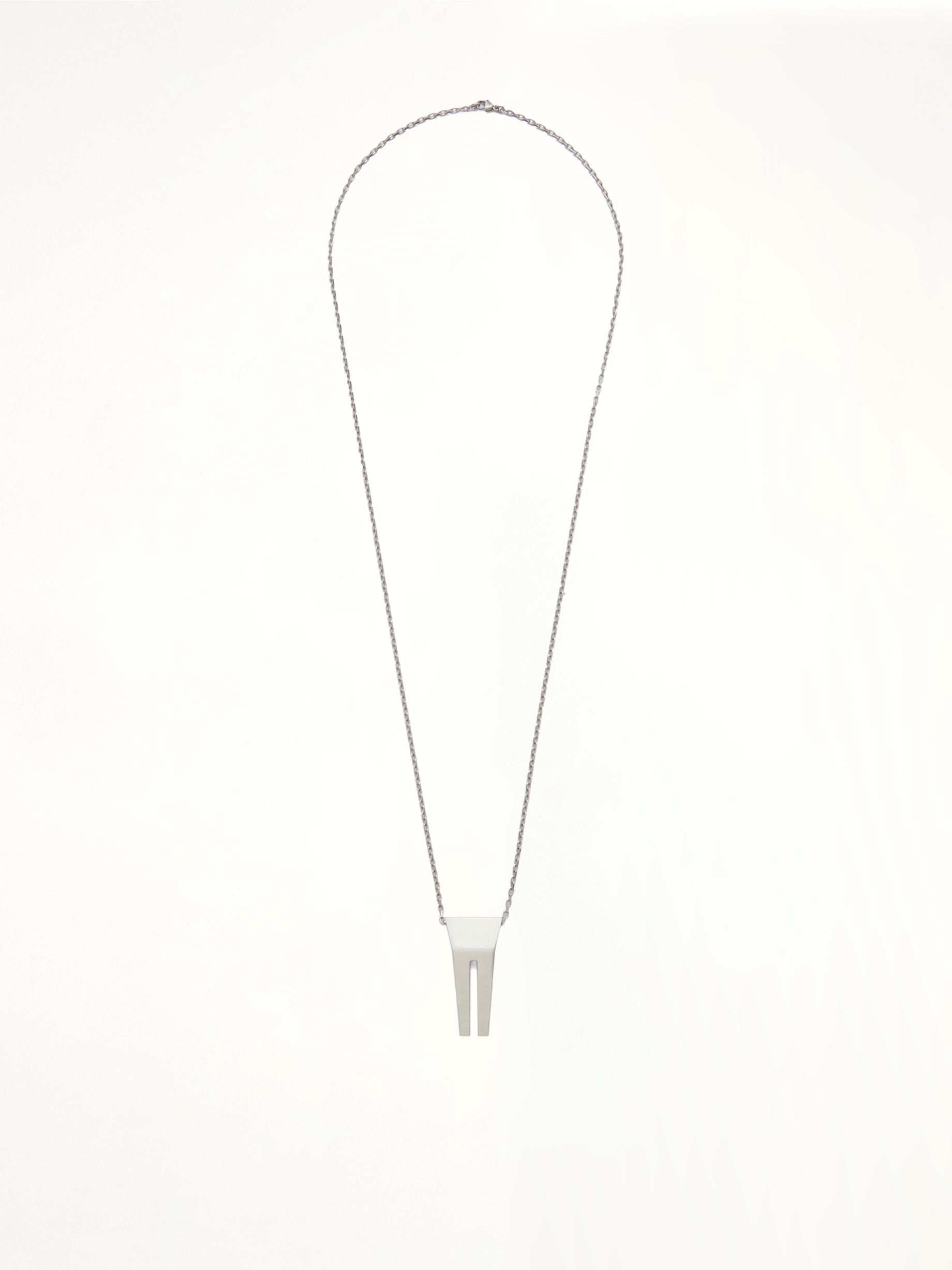 Open Trunk Charm Necklace in Silver