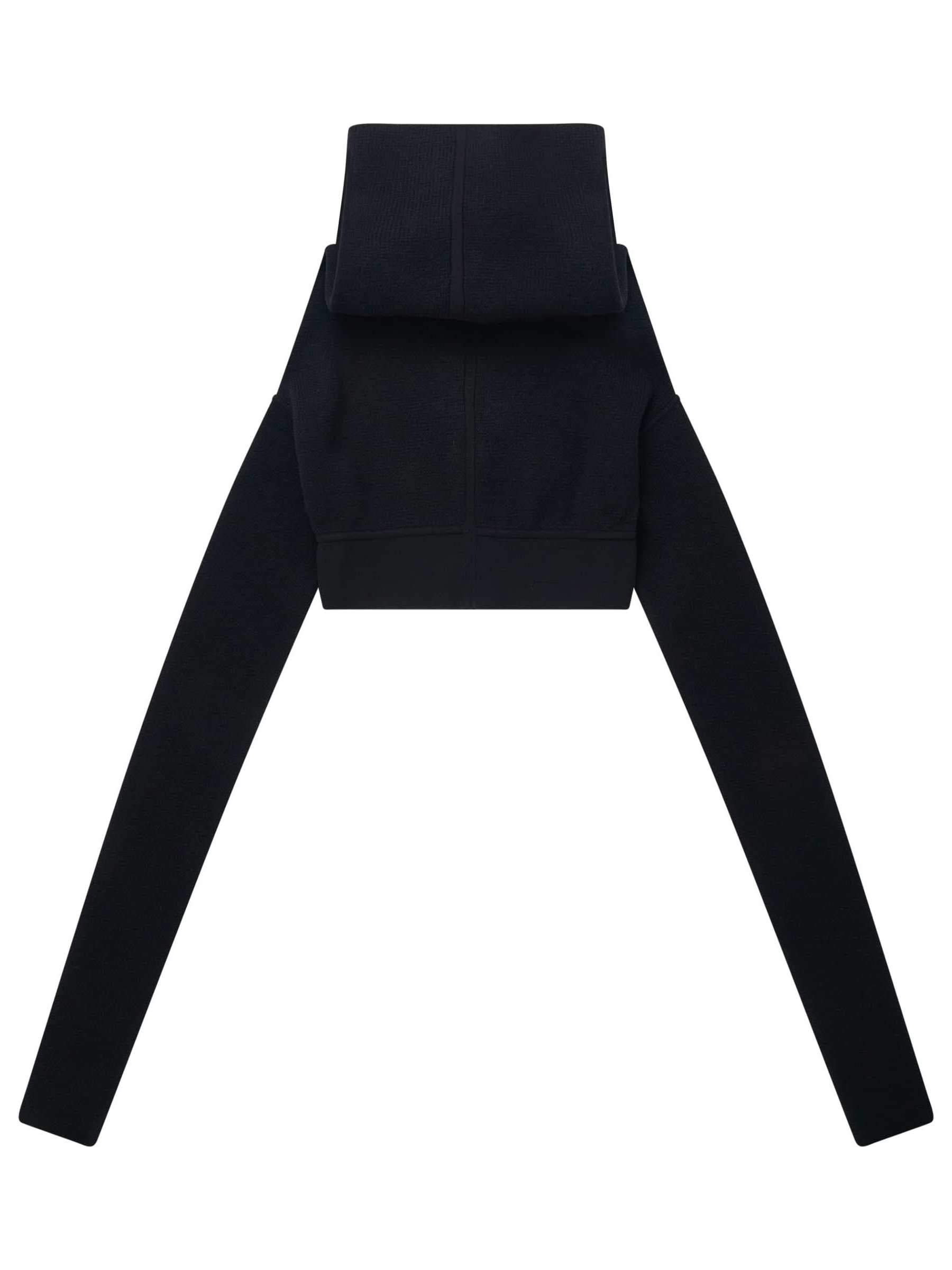 Cowl Pull Knit Sweater in Black