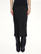 Knee Bias Skirt in Black