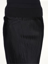 Knee Bias Skirt in Black