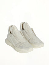 Fur Geth Runner in Milk/Milk/Milk Front View | RICK OWENS