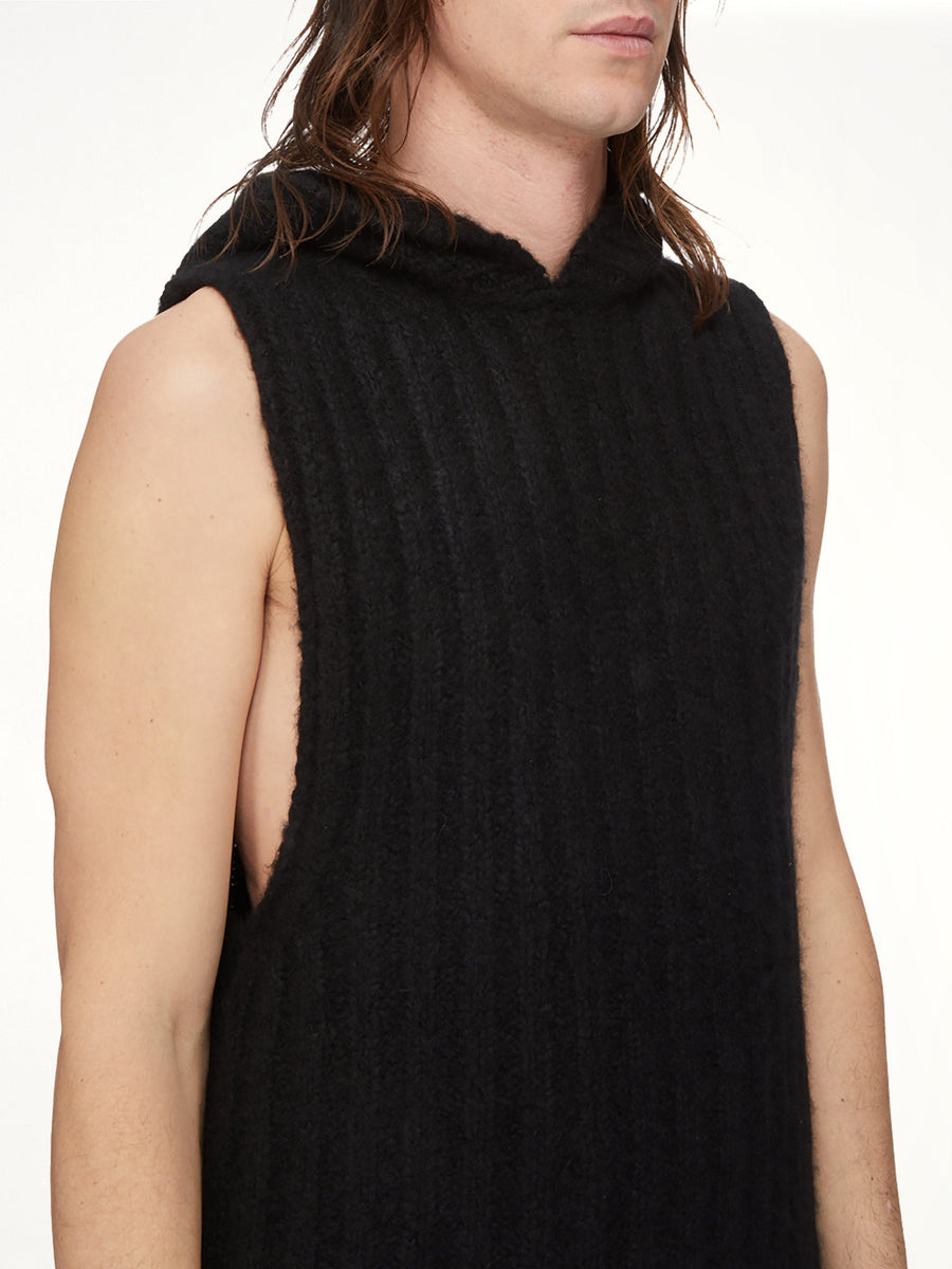 Tower Hooded Tank in Black