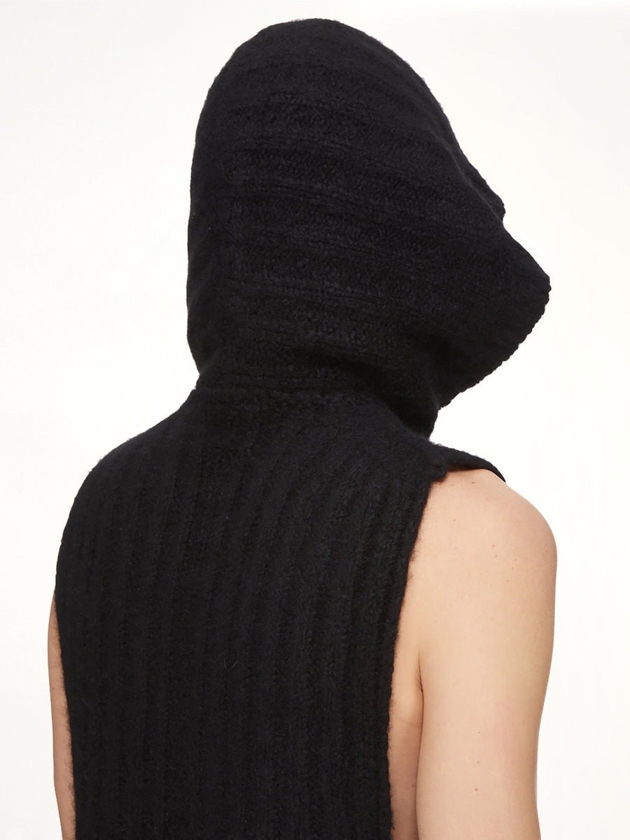 Tower Hooded Tank in Black