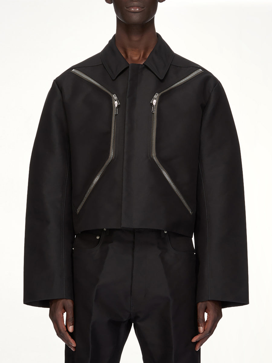 Woven Heizer Mac Jacket in Black